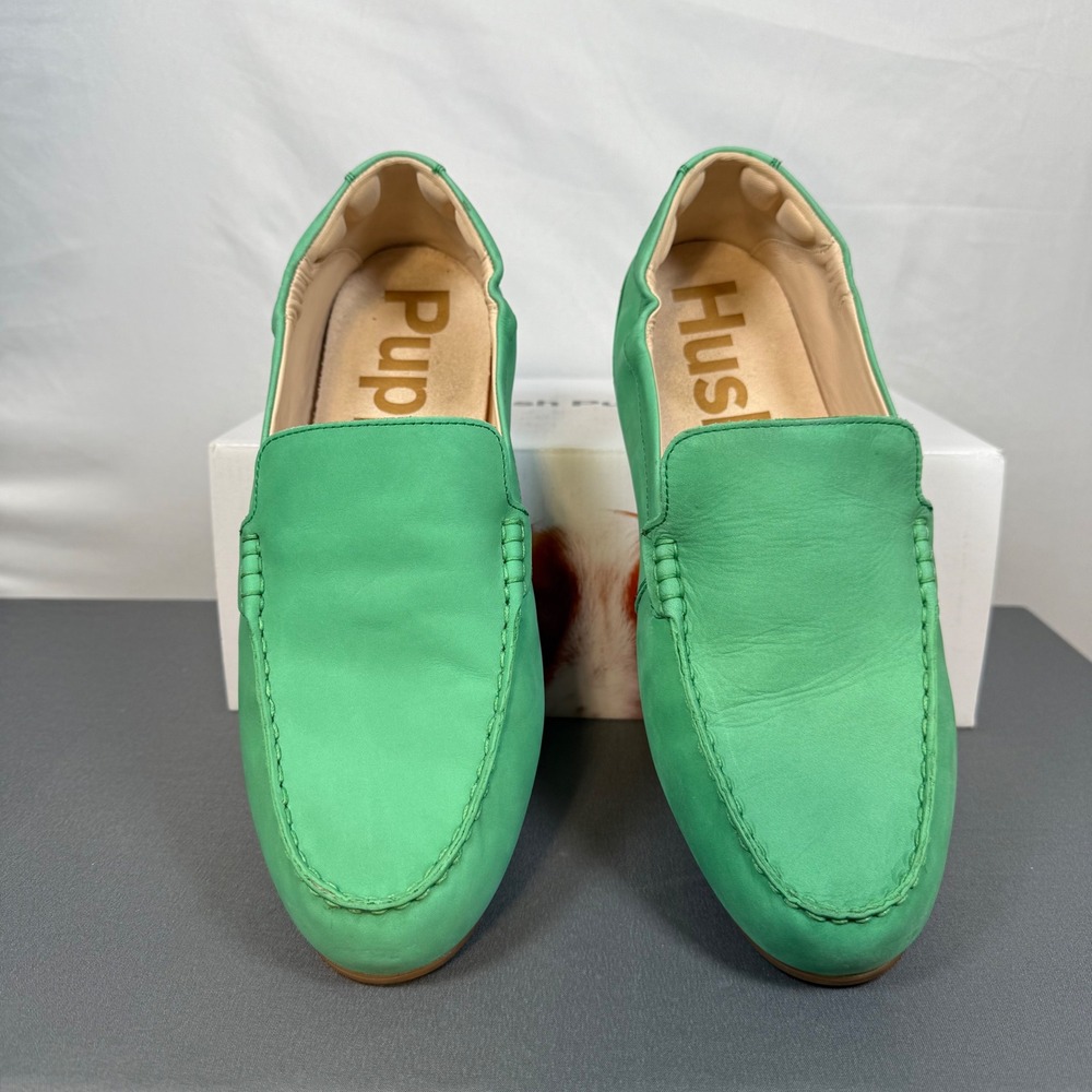 Hush Puppies Womens Cora Loafer Jade Green Nubuck Slip On Shoes Size 12 M - Picture 4 of 8